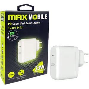 MAXMOBILE KUĆNI PUNJAČ PD SUPER FAST SONIC CHARGE TYPE C, TR-307 33W