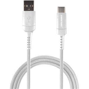 MAXMOBILE DATA KABEL USB 2.0 TYPE C UDC3028 KEVLAR WHITE QC 3A 1m