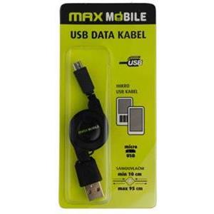 MAXMOBILE DATA KABEL MICRO USB samouvlačni crni