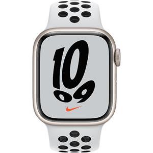 Pametni sat Apple Watch S7 GPS, 41mm Starlight Aluminium Case with Pure Platinum/Black Nike Sport Band - Regular