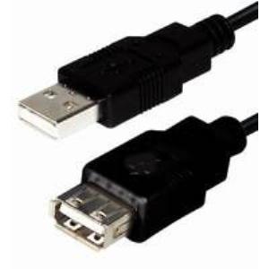 USB kabel 3m, AM - AF, Transmedia C140-3KHSL, crni