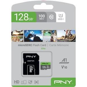 Memorijska kartica PNY MicroSDXC Elite, 128GB, klasa brzine V10, s adapterom