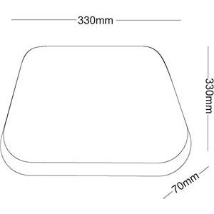 Ceiling LED light, square, 48W STAR + remote control