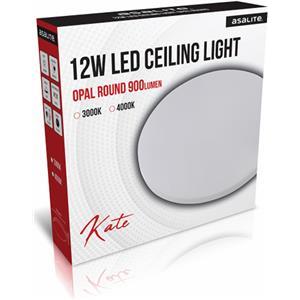 Ceiling LED light, round, 12W OPAL, 3000K, 900lm
