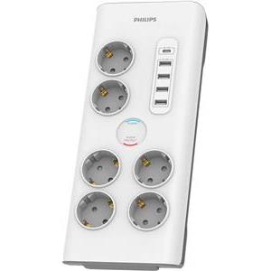 Philips surge protection with 6 sockets + 5x USB