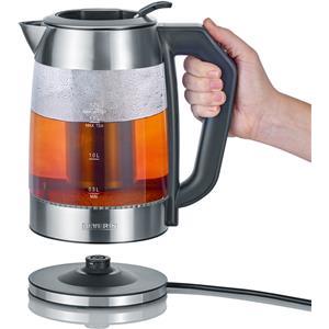 Severin WK 3477 electric kettle 1.7 L 2200 W Black, Silver, Transparent 