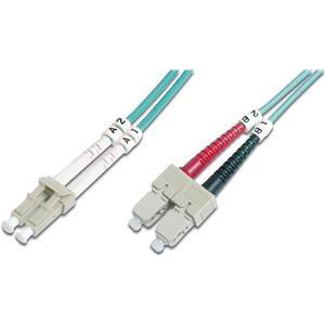 Fiber Optic Patch Cord, Duplex, LC/SC MultiMode, OM3, 50/125µ