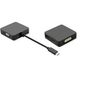 Roline VALUE adapter USB3.1 Type C - VGA/DVI/HDMI/DP