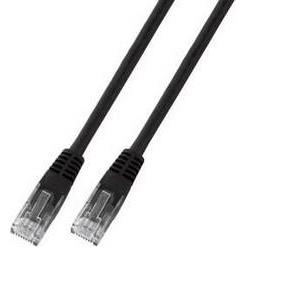 U/UTP prespojni kabel Cat.5e PVC CCA AWG24, crni, 0,5 m