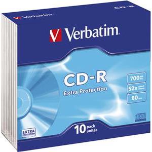 CD-R Verbatim, Kapacitet 700MB, 10 komada, Brzina 52x