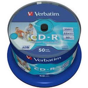 CD-R Printable Verbatim, Kapacitet 700MB, 50 komada, Brzina 52x