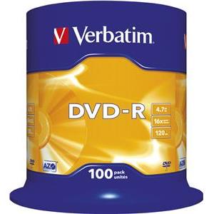 DVD-R Verbatim Matt Silver, Kapacitet 4.7GB, 100 komada, Brzina 16×