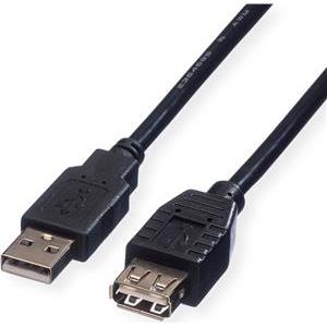 USB kabel 1,8m, AM - AF, Roline, crni