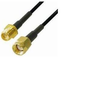 Transmedia CWK 2-5, WLAN Antenna Cable SMA reversed jack to reversed SMA plug, gold plated, 5,0
