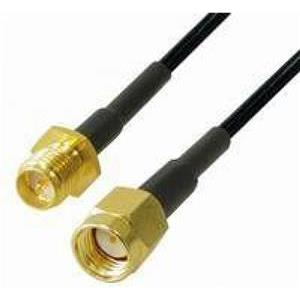 Transmedia CWK 2-10, WLAN Antenna Cable SMA reversed jack to reversed SMA plug, 10m