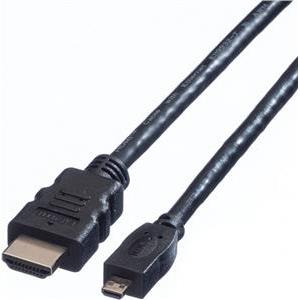 Roline VALUE HDMI, Type A M - Type D M, 2.0m, 11.99.5581