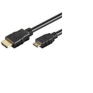 NaviaTec HDMI-175 HDMI A-plug to (MINI) HDMI C-plug 1,5m with Ethernet gold colored connectors, Naviatec Article Nr. 175