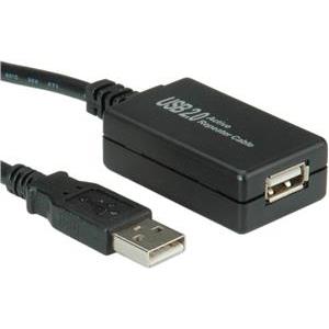 USB kabel 12m aktivni, AM - AF, Roline, crni