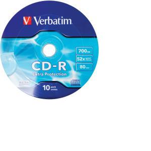 CD-R Verbatim 700MB 52× DataLife Wagon Wheel 10 pack spindle EP