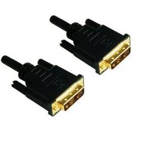 NaviaTec DVI-253, DVI-D cable DVI(24 1), 5m, Copper, AWG28, 2x shielded, Dual Link, M M, black