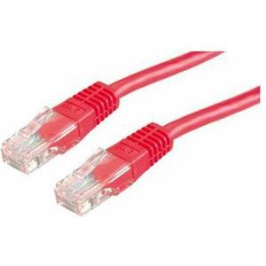Kabel mrežni UTP, Cat. 6, 1m, CCA, 24AWG, Savitljivi, Crveni