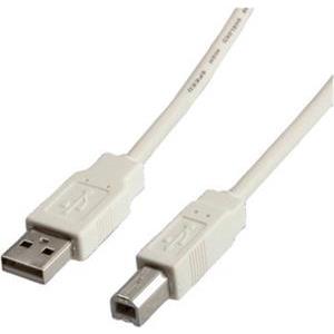 USB kabel 4,5m, Roline A-B M/M, bež