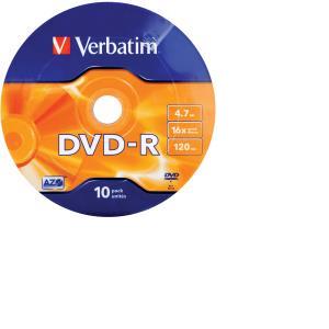 DVD-R Verbatim 4.7GB 16× Matt Silver Wagon Wheel 10 pack 