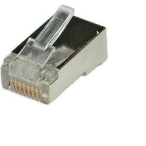 NaviaTec NVT-PLUG-198 Cat6 Western Shielded RJ45 konektor Western 8 8-plug (RJ45) 8 kontakata za okrugli kabel 10kom, Naviatec Article Nr. 198