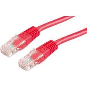 Kabel mrežni UTP, Cat. 6, 5m, CCA, 24AWG, Savitljivi, Crveni