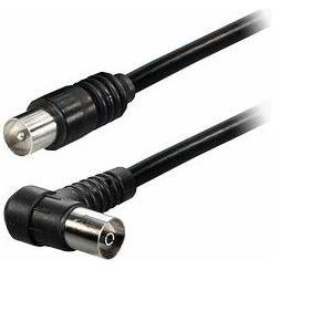 Kabel Antenski Transmedia FK 10 ZGWS, TV-SAT 10,0m, IEC-plug straight 9,5 mm, IEC-jack right angle 9,5 mm
