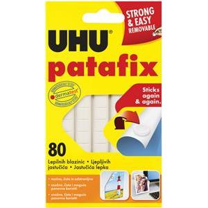 Ljepilo-jastučići 65g 80x Patafix Tac UHU 48810 bijelo blister