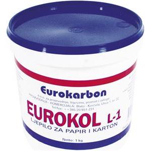 Ljepilo za papir 1kg Eurokol Karbon