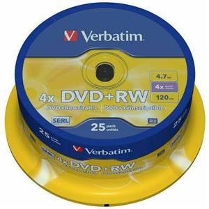 Verbatim - DVD+RW x 25 - 4.7 GB - storage media