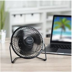 Hama USB-Tischventilator Metall, 20 cm (8), XXL, 2 Geschwindigkeitsstufen