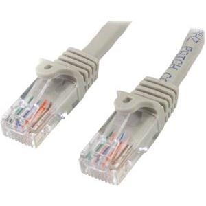 StarTech.com 3m Gray Cat5e / Cat 5 Snagless Patch Cable - patch cable - 3 m - gray