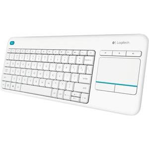 Tipkovnica Logitech K400+ Wireless Touch, bežična, bijela. unifying, USB