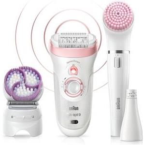 Braun Silk-épil 9 Silk-épil Beauty Set 9 9-975 Deluxe 6-in-1 Cordless Wet & Dry Hair Removal - Epilator, Shaver, Exfoliator, Cleansing Kit for Face & Body