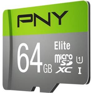 Memorijska kartica PNY MicroSDXC Elite, 64GB, klasa brzine U1, s adapterom