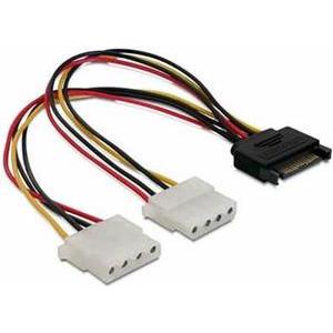 Kabel DELOCK, 15-pin SATA (M) na 2x 4-pin Molex (Ž), naponski, interni