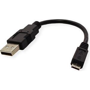 Roline USB2.0 kabel TIP A(M) na Micro USB B(M), 0.15m, 11.02.8310