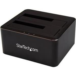 StarTech.com Dual Bay SATA HDD Docking Station - for 2 x 2.5 / 3.5 SATA SSD / HDD - Hot Swap - Hard Drive Docking Station - SSD Dock - HDD docking station - SATA 6Gb/s - USB 3.0