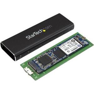 StarTech.com M.2 SSD Aluminum Enclosure to USB 3.0 (5Gbps) with UASP - M.2 NGFF SATA with B Key & B+M Key - External M.2 Portable Enclosure (SM2NGFFMBU33) - storage enclosure - SATA 6Gb/s - USB 3.0