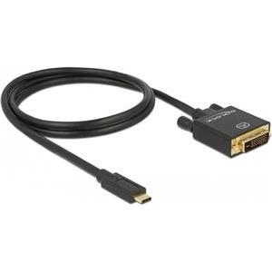 Cable USB Type-C plug> DVI 24 + 1 male (DP Alt Mode) 4K 30 Hz 1 m black 