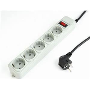 Gembird Surge protector, 5 sockets, 3m, white