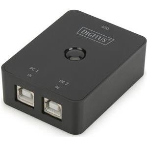 DIGITUS USB 2.0 Sharing Switch DA-70135-2 - USB peripheral sharing switch - 2 ports