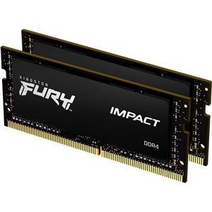 Kingston FURY Impact - DDR4 - kit - 16 GB: 2 x 8 GB - SO-DIMM 260-pin - 3200 MHz / PC4-25600, KF432S20IBK2/16