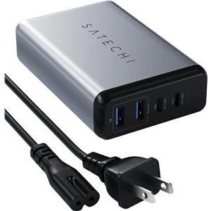 Satechi 75W Dual TYPE-C PD Travel Charger (2x USB-A,1x USB-C PD 18W,1x USB-C PD 60W) - Space Gray