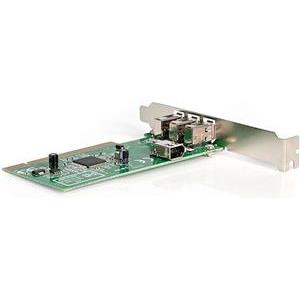 4 port PCI 1394a FireWire Adapter Card - 3 External 1 Internal FireWire PCI Card for Laptops (PCI1394MP) - FireWire adapter - 3 ports