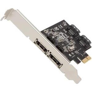 StarTech.com 2 Port PCI Express SATA 6 Gbps eSATA Controller Card - Dual Port PCIe SATA III Card - 2 Int/2 Ext - SATA III 6Gbps (PEXESAT322I) - storage controller - SATA 6Gb/s / eSATA 6Gb/s - PCIe x1