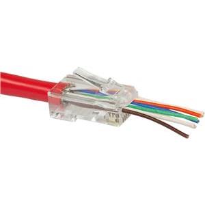 Modularni utikač RJ45 Cat.6 UTP, prolazni, za kabele AWG24-27, pak. 50 kom.